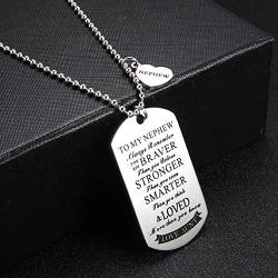 To My nephew Pendant Necklace Jewelry Encouragement Gift from aunt Inspirational Gifts For nephew Jewelry