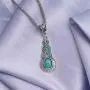 Asooll Bohemian Turquoise Necklace Chain Silver Water Drop Blue Beaded Necklace Pendant Fashion Jewelry for Women Asooll Bohemian Turquoise Necklace Chain Silver Water Drop Blue Beaded Necklace Pendant Fashion Jewelry for Women