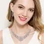 EVER FAITH Womens Crystal Gorgeous Floral Vine Bridal Necklace Earrings Set EVER FAITH Womens Crystal Gorgeous Floral Vine Bridal Necklace Earrings Set