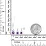 Gem Stone King 1.74 Ct Round Purple Amethyst 925 Sterling Silver Pendant Earrings Set
