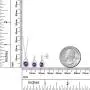 Gem Stone King 1.74 Ct Round Purple Amethyst 925 Sterling Silver Pendant Earrings Set Gem Stone King 1.74 Ct Round Purple Amethyst 925 Sterling Silver Pendant Earrings Set