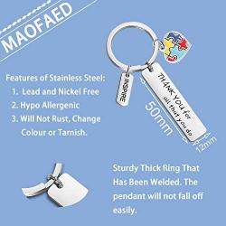 MAOFAED Autism Jewelry Autism Teacher Appreciation Gift Thank You for All That You Do Autism Supporter Gift Autism Mom Gift