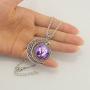 Beautiful Season DIY Moon Pendant Purple Butterfly Pendant Necklace Butterfly Necklace Butterfly Jewelry Gift for Women
