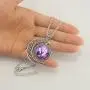Beautiful Season DIY Moon Pendant Purple Butterfly Pendant Necklace Butterfly Necklace Butterfly Jewelry Gift for Women