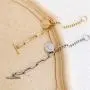 Fashion Link Charm Coin Bracelet for Women Girls Stainless Steel Asymmetrical Toggle Chain Queen Elizabeth Goddess Worship Celebrity Medallion Keepsake Dainty Jewelry Gifts