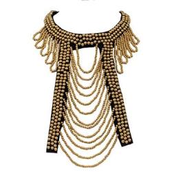 Alilang Womens Egyptian Tribal Ethnic Beaded Bib Collar Statement Necklace