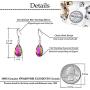 Teardrop Swarovski Crystal Drop Dangle Earrings for Women 925 Sterling Silver Hook Hypoallergenic Earring