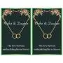Your Always Charm Mothers Day Necklace Mother Daughter Necklace for 2 Interlocking Circles Necklace for Mother & Daughter Mothers Day Jewelry Gifts Birthday Gift