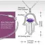 ELEGANZIA Evil Eye Necklace Sterling Silver - Hamsa Hand Necklace for Women Pendant with Chain Jewelry Cubic Zirconia for Mom Girls Birthday Anniversary