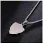 Xusamss Punk Rock Titanium Steel Shield Pendant Necklace,24inches Link Chain