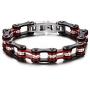 Stainless Steel Motorcycle Bike Biker Link Chain Crystal Rhinestones Bracelets for Women Men
