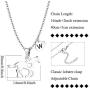 Jewenova Horse Necklace for Girls Initial Heart Charm Necklace Stainless Steel Dainty Horse Pendant Letter Necklace Jewelry Gifts for Women Girls Horse Lovers