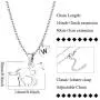 Jewenova Horse Necklace for Girls Initial Heart Charm Necklace Stainless Steel Dainty Horse Pendant Letter Necklace Jewelry Gifts for Women Girls Horse Lovers