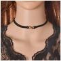 Olbye Infinity Necklace Choker Black Leather Charm Necklace Jewelry for Women and Girls Simple Minimal Necklace (Infinity Charm)