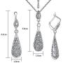 Yoursfs 18KGP Necklace Dangle Earrings Vintage Jewelry Set