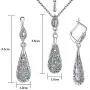 Yoursfs 18KGP Necklace Dangle Earrings Vintage Jewelry Set