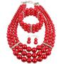 NA Kosmos-LI Multi Layer Simulated Pearl Strand Costume Jewelry Set