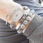 Kinsley Armelle Goddess Collection - Silver Laurel Leaf Bracelet