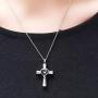 SexyMandala Religious Cross Memorial Urn Necklace for Ashes Cremation Keepsake Pendant Funnel Fill Kit