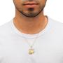 Military Pendant Necklace 14k Gold-Plated 20''
