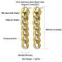 ChainsHouse Fun Chain Earrings for Women Girls Personalized Stainless Steel/18K Gold Plated Cuban/Bean/3 Layered/Two Tone/Hoop Chain Dangle Drop Earring (S925 Silver Needle Hypoallergenic)