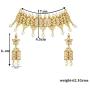 Aheli Beautiful Wedding Wear Indian Laxmi Goddess Faux Stone Studded Floral Design Crafted Necklace Earrings Set Ethnic Fashion Jewelry for Women