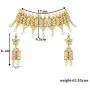 Aheli Beautiful Wedding Wear Indian Laxmi Goddess Faux Stone Studded Floral Design Crafted Necklace Earrings Set Ethnic Fashion Jewelry for Women