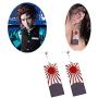 JinYu Demon Slayer Earrings Kamado Tanjirous Earrings Japanese Anime Demon Slayer Cosplay Prop Cartoon Alloy Cosplay Accessory Prop