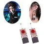 JinYu Demon Slayer Earrings Kamado Tanjirous Earrings Japanese Anime Demon Slayer Cosplay Prop Cartoon Alloy Cosplay Accessory Prop