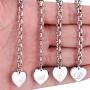 Initial Charm Bracelets Stainless Steel Heart 26 Letters Alphabet Bracelet for Women, Valentines Day Gifts