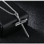 Lary Jewelry Nail Cross Stainless Steel Pendants Christian Necklace 23'' Rolo Chain, 3 Colors