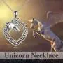 Unicorn Necklace for Women Sterling Silver Love Heart Horse Pendant Necklace Celtic Knot Irish Christmas Jewelry Gifts Unicorn Necklace for Women Sterling Silver Love Heart Horse Pendant Necklace Celtic Knot Irish Christmas Jewelry Gifts
