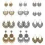 Florideco 12 Pair Vintage Bohemian Drop Dangle Earring Mandala Flower Gypsy Earring Hollow Water Drop Heart Shaped Boho Earring for Women Florideco 12 Pair Vintage Bohemian Drop Dangle Earring Mandala Flower Gypsy Earring Hollow Water Drop Heart Shaped Boho Earring for Women