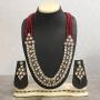 Aheli Wedding Wear Indian Kundan Beaded Necklace Earring Set Ethnic Traditional Jewellery for Women