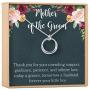 Dear Ava Mother of The Groom Gift Necklace: Parent of The Groom Jewelry, 2 Linked Circles (Silver-Plated-Brass, NA)
