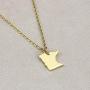 Joycuff State Necklace Pendant Country Personalized Long Distance Gifts for Best Friend Sister Girlfriend Wife Mom Traveling Leaving Going Away Jewelry