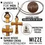 Hand Carved Tapered Wooden Cross Necklace for Men & Women on Adjustable Long Leather Cord - Available in Black or Brown - Wood Cross Pendant Gift for All Ages Hand Carved Tapered Wooden Cross Necklace for Men & Women on Adjustable Long Leather Cord - Available in Black or Brown - Wood Cross Pendant Gift for All Ages