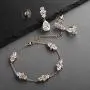 Mariell CZ Bridal Bracelet & Matching Earrings, Rose Gold Jewelry Set Adjustable Bracelet 7 ¼'' to 8 ¾'' Mariell CZ Bridal Bracelet & Matching Earrings, Rose Gold Jewelry Set Adjustable Bracelet 7 ¼'' to 8 ¾''