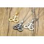 COMTRUD Leviathan Satanic Cross Necklace Stainless Steel Satan Pendant, Religions Jewelry for Men Women