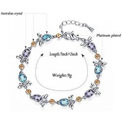 RONLLNA Bracelet for Women Birthstone Charm Eternal Love Crystal Jewelry for Women Girl