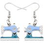 NEWEI Enamel Alloy Drop Dangle Cute Sewing Machine Earrings Fashion Tools Jewelry For Women Girls Gift Decoration Charms
