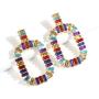 Colorful Rhinestone Square Hoop Earrings Hollow Circle Crystal Earrings Dangle for Women Girls Jewelry Gifts(01)