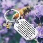 TIIMG Bee Gift Honey Bee Insect Keychain Bee Jewelry Bumble Bee Gift Inspirational Gift for Best Friend