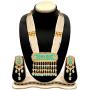 Aheli Faux Kundan Pearl Ethnic Wedding Pendant Choker Necklace Earrings Set Bollywood Party Traditional Fashion Statement Indian Jewelry for Women