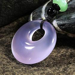 Sumray Natural Ice Chalcedony Safty Buckle Pendant Jade Necklace Pendant Jewelry Pendant