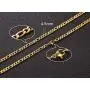 TempBeau 4.5mm - 11.5mm Wide, 14 Inches - 30 Inches Figaro Chain Necklace, Thick Stainless Steel 3:1 NK Curb Link Chain for Men Women, 18k Real Gold Plated Minimalist Jewelry