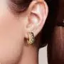 Santuzza Brown Spinel Dangle Earrings 925 Sterling Silver White Cubic Zirconia Drop Earring Fine Jewelry For Women