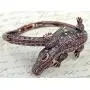 Alilang Copper Tone Amethyst Colored Rhinestones Alligator Crocodile Bangle Bracelet Alilang Copper Tone Amethyst Colored Rhinestones Alligator Crocodile Bangle Bracelet