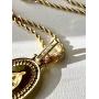 Shop-iGold Virgin Mary Men Women 925 Italy Gold Finish Iced Silver Charm Ice Out Pendant Stainless Steel Real 3 mm Rope Chain, Mans Jewelry, Iced Pendant, Rope Necklace 16''- 24''
