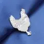 DUOWEI Cute Rhinestone Hen Chicken Brooch Enamel Crystal Pin for Women Teens Girls Kids Clothes Suit Decoration Gifts
